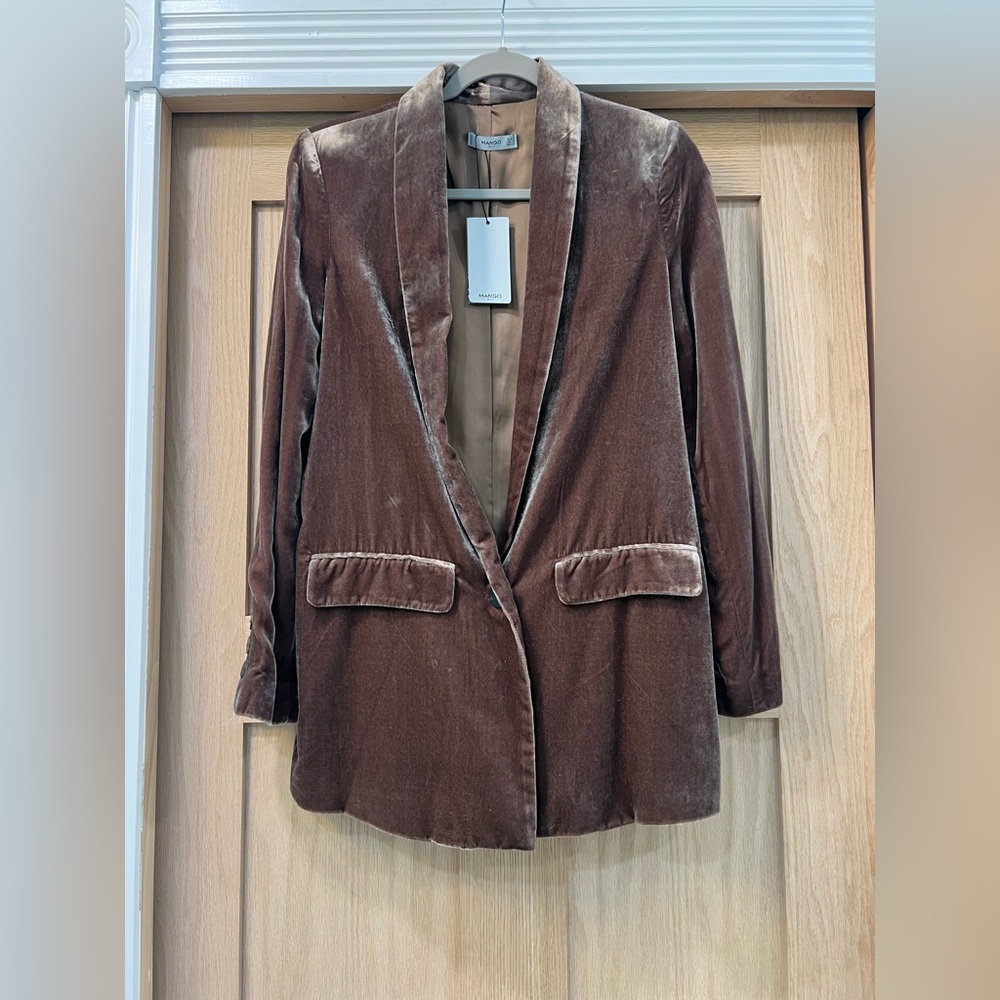 Mango Chocolate Velvet Blazer